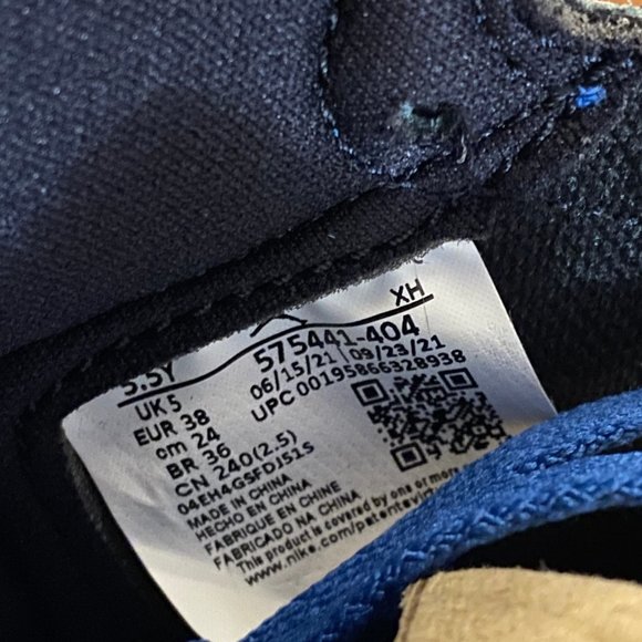 Air Jordan 1 High OG GS Dark Marina Blue Black 575441-404 5.5Y Women's Size 7 - Picture 6 of 7